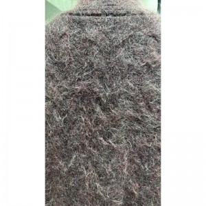 Ladies high rate mohair blend yarn knitted cardigan